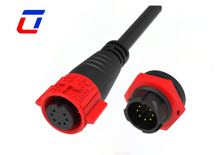 M19 7 pin 5A connettori per fili impermeabili per autoveicoli PA66 connettore per dati maschile femminile in plastica