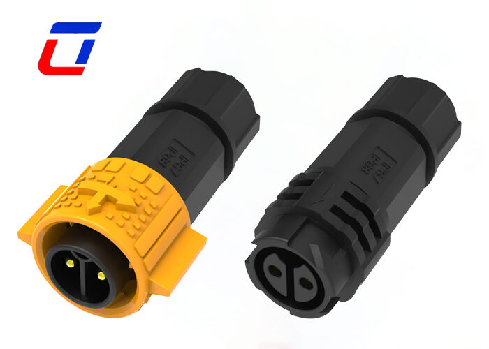 M19 20A 2 pin connettore di alimentazione circolare impermeabile all'aria aperta IP67 per automazione industriale