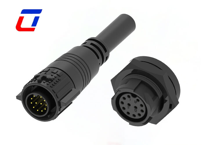 Connettori cavo a disconnessione rapida ODM 12 pin 300 V Connettore di segnale placcato oro in ottone M19