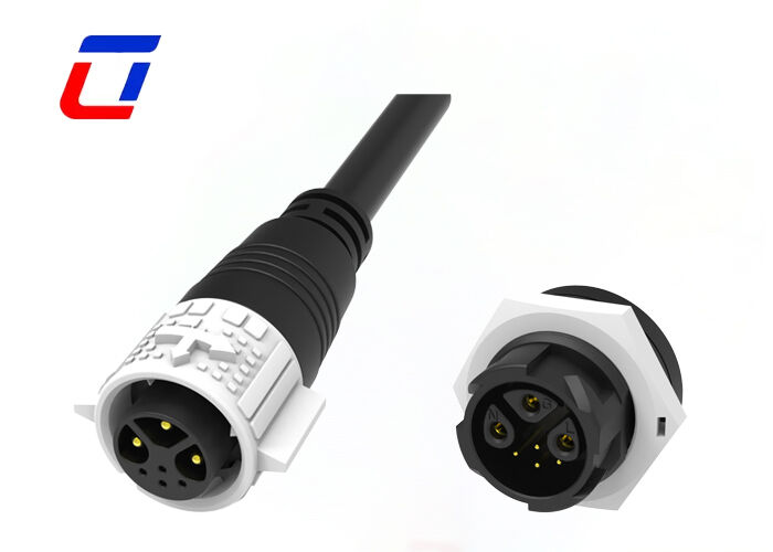 Connettori impermeabili multipolari 15A+5A 3+4 pin M19 Push Lock da cavo a scheda