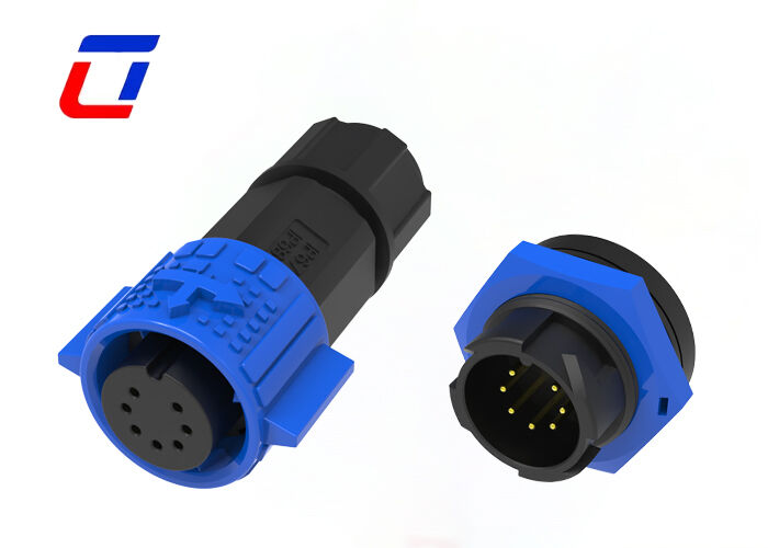 Connettore impermeabile M19 in plastica da 300V 5A a 7 pin, maschio femmina, cavo dati per connettore per scheda