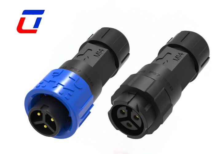 Connettore di alimentazione impermeabile a 3 pin M16 da 10A, 300V, connettori circolari filo a filo